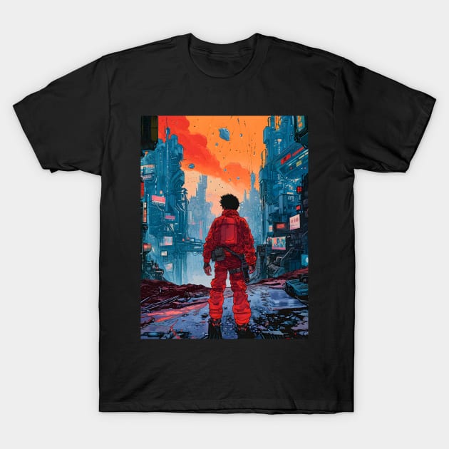 Akira Unleashed: Cyberpunk Masterpiece, Psychic Power Saga, and Fan Art Fusion T-Shirt by insaneLEDP